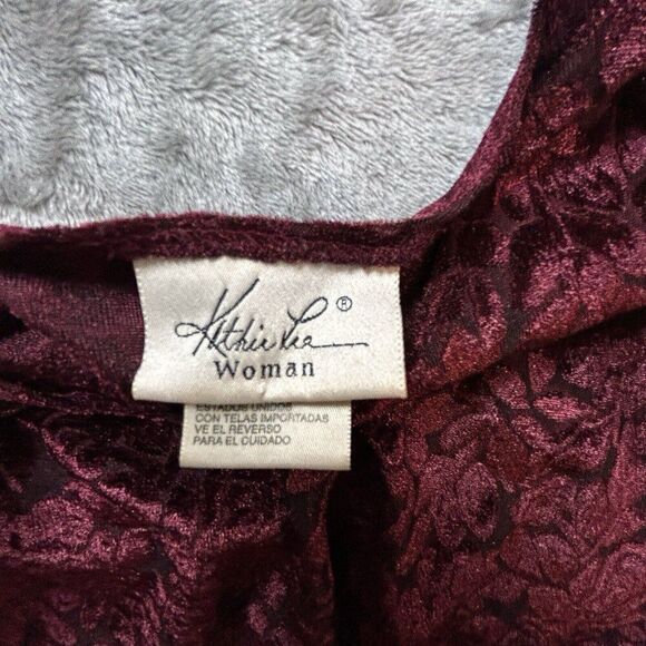 Vtg Velvet Burnout top Womens plus Sz 22/24 2x Y2K Goth Vampire Whimsigoth USA - Picture 6 of 10